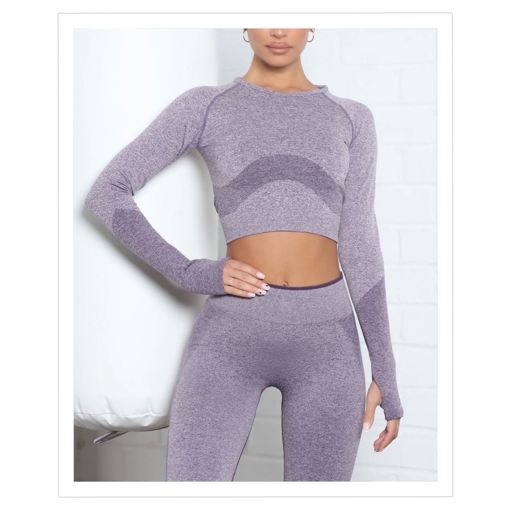 💜WORKOUT CROP TOP - LAVENDER✨